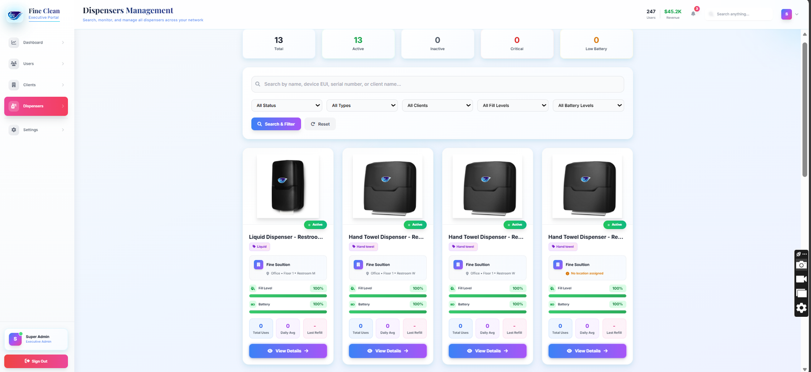 Dispenser Management